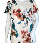 A New Day  Shirt Womens Small White Multicolor Floral Career Casual‎ Versatle Photo 0