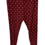 LuLaRoe Maroon Polka Dot Size Tall Curvy Funky Artsy Red Comfort 49er's spirit Photo 0