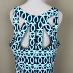 LULU B Dress Womens XL Blue Geometric Sleeveless UPF 50 Strappy Travel Resort Photo 6