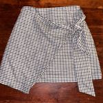 Wilfred Aritzia  Wool Cashmere Plaid Tie Front Mini Skirt Holiday Academia Photo 1