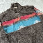 Boutique Grace & Emma Grey Sherpa Aztec 1/4 Zip Sweatshirt Photo 1