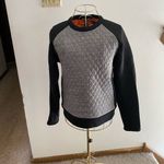 Rag and Bone black and gray quilted flight sweatshirt size Small 100% cotton Photo 2