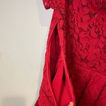 Missmay Women's Red Vintage Floral Lace Boatneck Swing Dress Size Small Photo 6