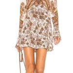 Free People  Womens Dress Tunic Lady Luck Liberty Floral Tie Neck Medium Photo 0