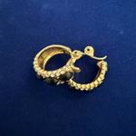 Source Unknown Navy and gold Clip On Earrings Photo 1