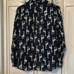 Talbots 100% Cotton Giraffe print button down - Size S Photo 5