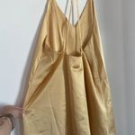 Boutique Gold Silk Dress Size L Photo 1