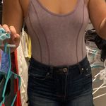 Forever 21 Purple Ribbed Low Back Tank Bodysuit Photo 0