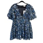 Joie NWT  Lucia Mini Cotton Dress in Navy Blazer Multi Blue Photo 2