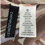 Cynthia Rowley 100% silk abstract watercolor floral long scarf 12.5 x 66” Photo 5