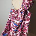 J.Crew  One-Shoulder Multicolor Leaf Dress Linen/cotton FARM RIO vibes/style Photo 3