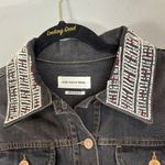 Isabel Marant Denim Jean Jacket Beaded Black Grey Photo 7