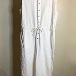Jordache Women One pice Denim Jumpsuit Sz. Large Cream NWT Trendy Jumpsuit Photo 2