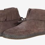 UGG  Women’s Kennadi Boot Suede Fringe Mocassin Ankle Bootie New Size 6 Photo 0