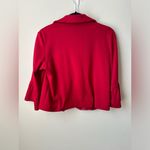 Ny Collection  Jacket Women’s Red Ruffle Sleeves Baby Doll Buttons Blazer Sz Sm Photo 4