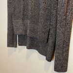 ZARA  Women Small Knit Turtleneck Brown,‎ Black & Gold Metallic Knit Sweater Photo 7