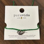 Pura Vida Save The Sloths Bracelet Green Wax Coated Adjustable Sloth Charm Photo 0