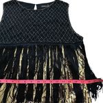 BABEYOND Flapper Dress XL Long Fringe Showgirl Dress Roaring 20s Sequins Beaded Black Photo 8