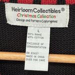 VTG 90s Christmas Puppy Sweater Vest Size L Grandma Core Holiday Dogs Santa Hat Black Size L Photo 4