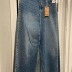 Kensie Size 4 Vintage Luxe The High Rise Midi Skirt Front Slit Denim Jean Photo 3