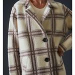 Anthropologie NVLT Plaid Teddy Coatigan Longline Pea Coat Jacket Size XL Photo 3