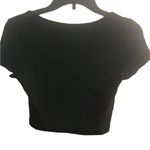 SheIn size medium black crop top shorts sleeves Photo 2