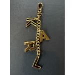 Karl Lagerfeld  Purse Charm NEW Letters K A R L Brand 6.5" Gold Tone Fast Ship Photo 2