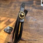 Rodo vintage Italian Black Leather Bag w/ matching coin purse convertible strap Photo 3