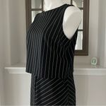 J.Jill Ponte Multiway Striped Suit Dress w/Pockets, Black Red, Size S New w/Tag Photo 3