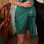 Hello Molly Emerald Green Satin Dress Photo 1