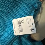 Free People NWT Bell Song Teal Ribbed Mock Neck Long Sleeve Sweater XS Photo 5