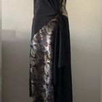 Custom asymmetrical metallic paisley special occasion formal cocktail dress 10 Photo 9