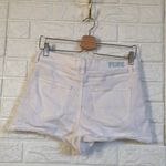 PINK - Victoria's Secret VS Pink stretchy‎ denim white jean shorts size 8 Photo 3