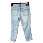 Aeropostale SZ 10 Mom Jeans Distressed Rips Hi-Rise Light Wash Zip-Fly Pockets Photo 4