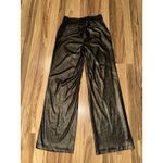 Joie  Coated Metallic Gold Wide Leg Dress Pants Size 6 Trousers‎ Metallic Photo 1