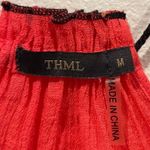 Anthropologie THML Orange Red Embroidered Tank Top Photo 1