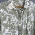 Guess Green Tie-Dye Midi Shirt Dress Large ~No Belt~ Photo 3