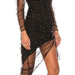 For Love & Lemons Clemence Midi Dress in Noir Photo 2