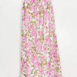 BHLDN Anthropologie  Jessa Floral Pink White Strapless Dress Formal Gown Photo 1