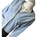 NWT size medium House of Chenille LOUNGEWEAR baby blue blanket towel jacket Photo 3