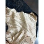 Black Lace Midi Skirt Lined Tiered Ruffle Hem Elastic Waist Size XS Photo 5