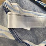 Mango MNG Summer Bare Shoulders Blue Stripe Dress size 14 Photo 9