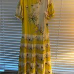 Dress large maxi tiered maxi yellow Photo 8