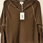 Andrée Andree Textured Brown Knit Top Photo 0