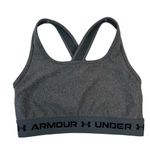 Under Armour Sz S Sports Bra Printed Double Layer Heatgear Scoop Neck Cross Back Photo 2