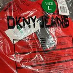 DKNY Jeans Womens Short-Sleeve Poplin Crop top Size L Photo 3