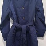 Hunter Stacy Water Resistant Trench Coat Navy Large NWT Photo 0