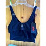 Women’s Longline Sports Bra Wirefree Padded Medium Support Yoga Bras Gym Running Black Photo 5