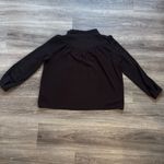 Ba&sh Black Boxy Blouse with Ruffle Collar 10 Women’s business casual top Photo 1