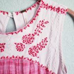 Free People ‎ Pink Strawberry Fields Embroidered Mini Dress Photo 4